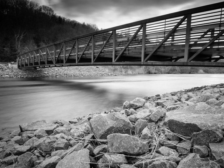 black and white landscape