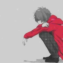 alone sad boy cute anime