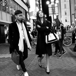photography osaka japan street monochrome